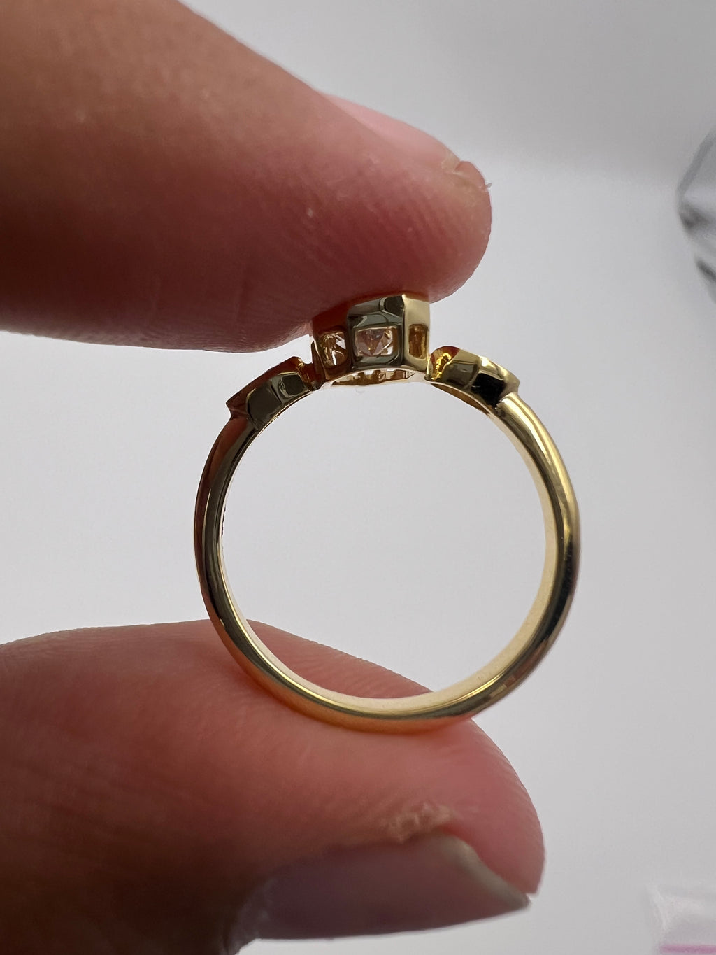 1.20ct Pear Step Cut Trilogy Ring - Ready-to-Ship