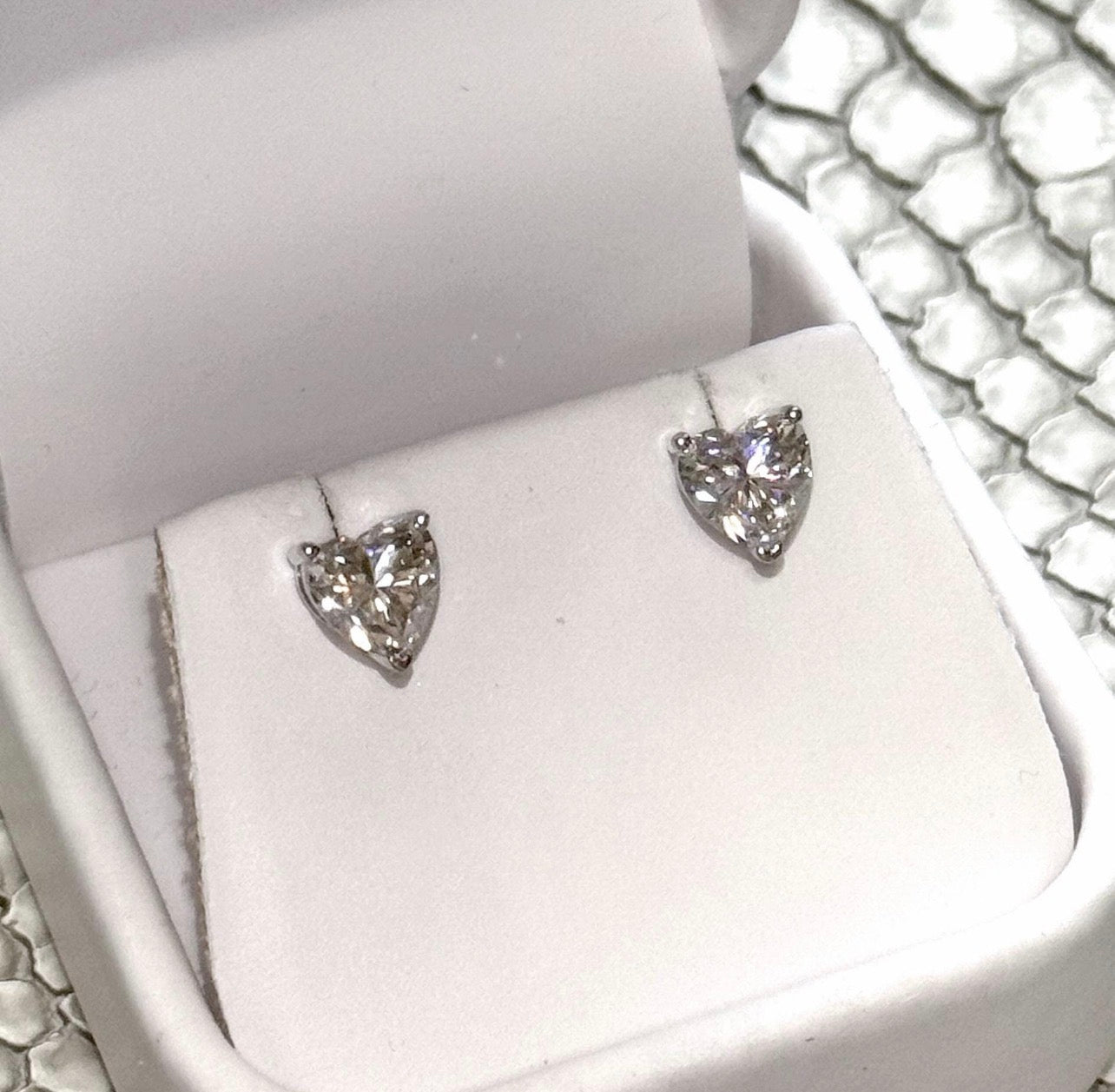 Heart Cut Prong Set Studs