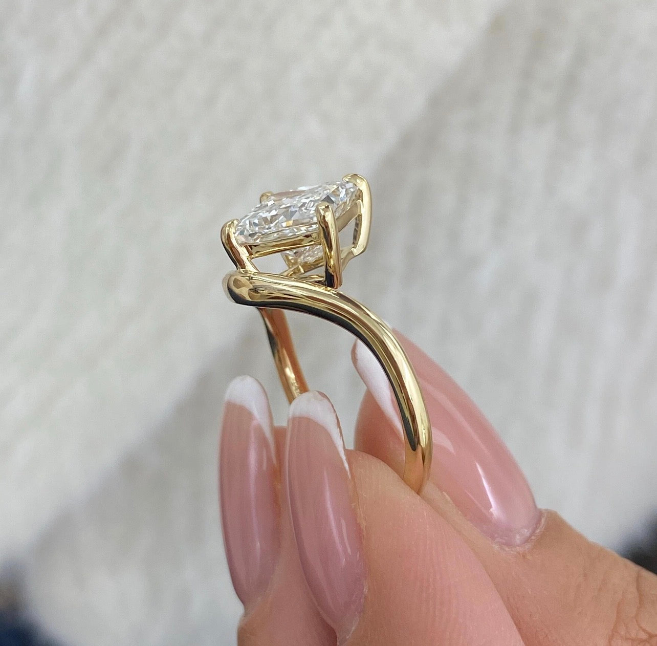 2.00ct Princess Cut Pinky Finger Ring