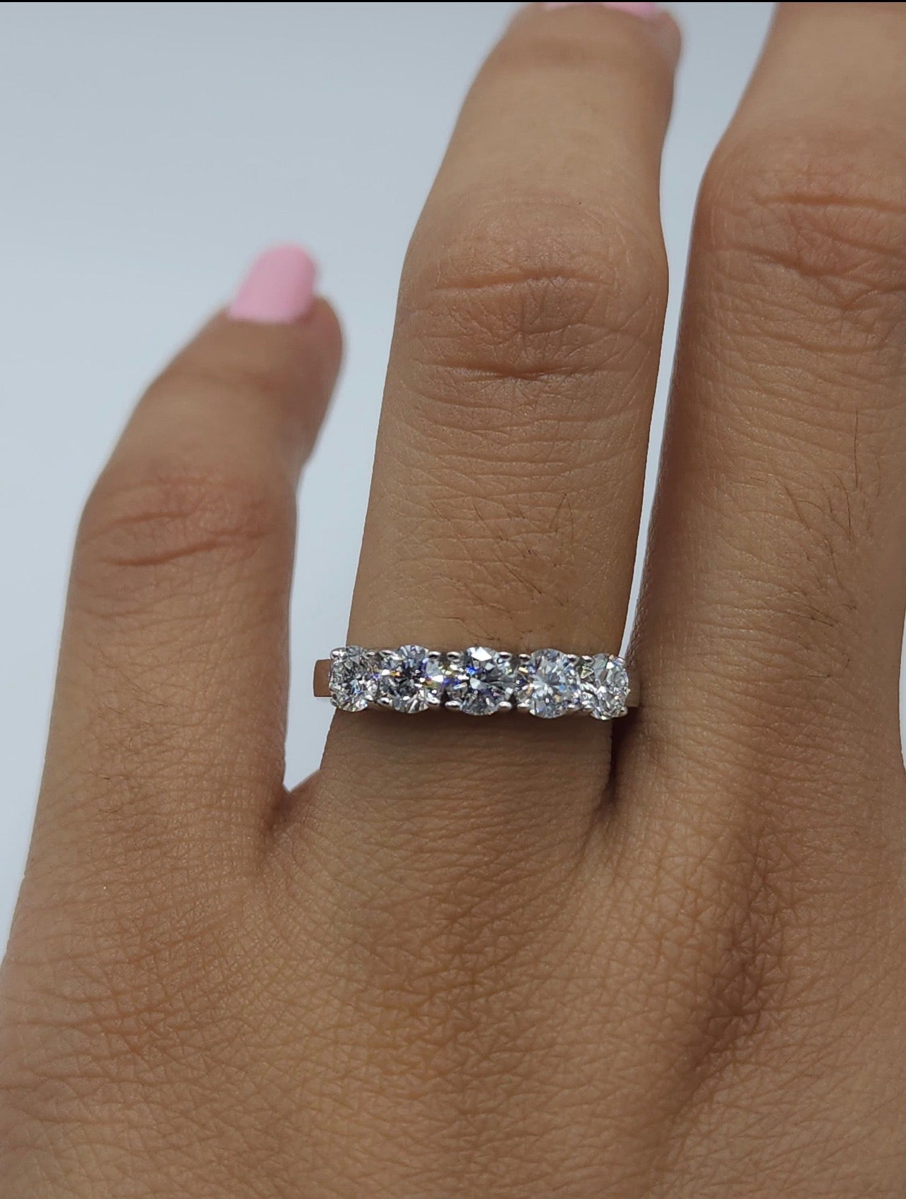 1ct Round 5-Stone Eternity Band