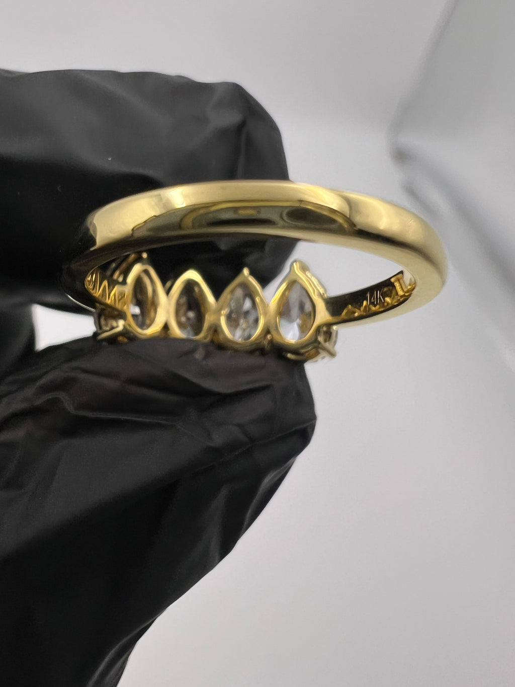 2.25ct Pear 4-Stone Wedding Band