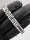 30ct Emerald Cut Diamond Tennis Bracelet