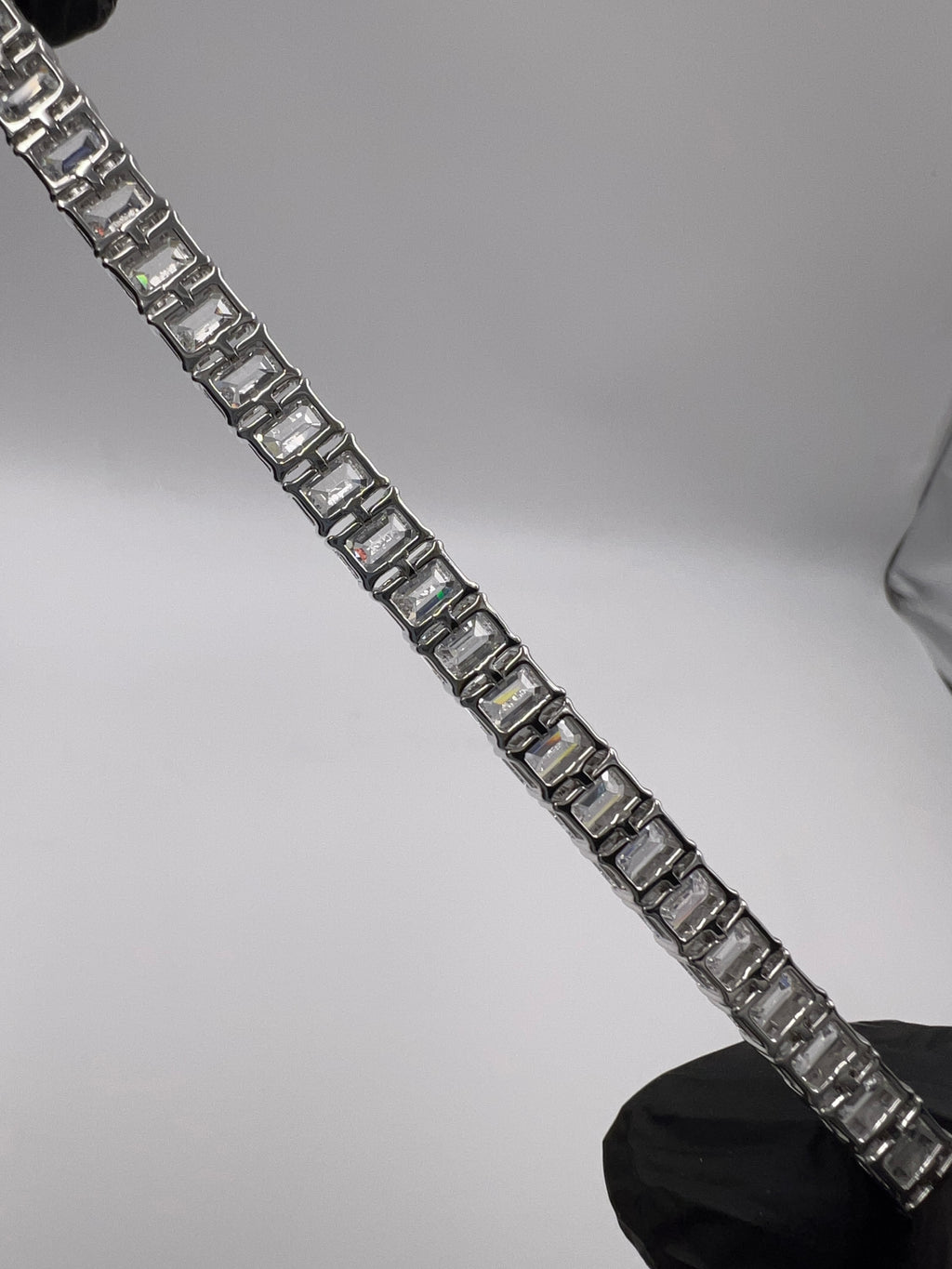 30ct Emerald Cut Diamond Tennis Bracelet