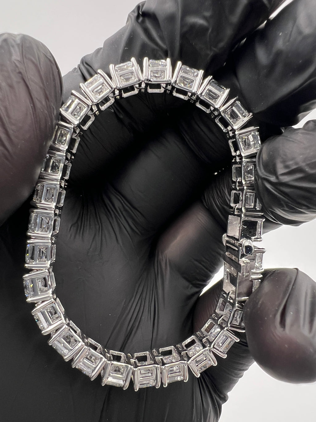 30ct Emerald Cut Diamond Tennis Bracelet