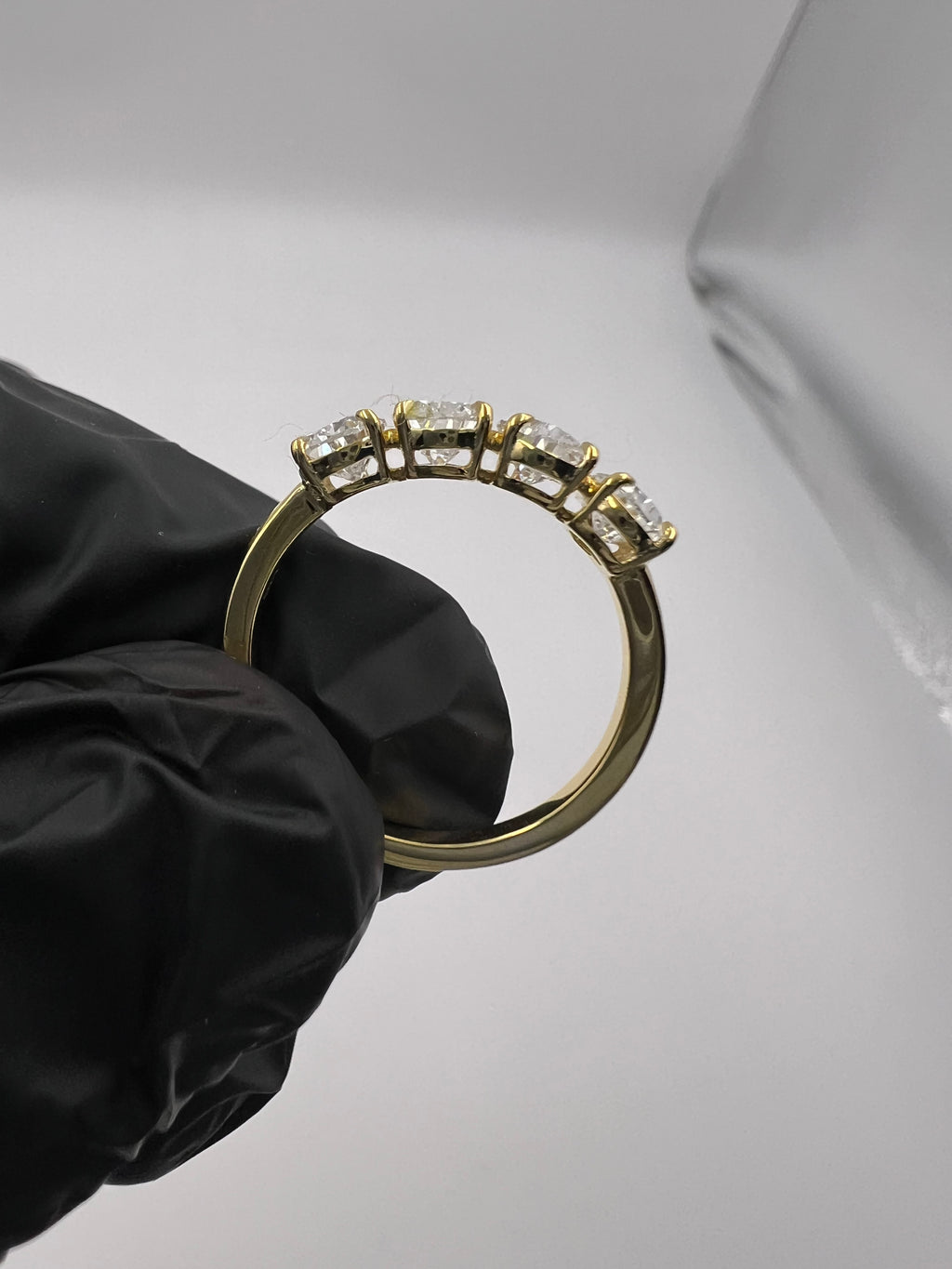 2.25ct Pear 4-Stone Wedding Band