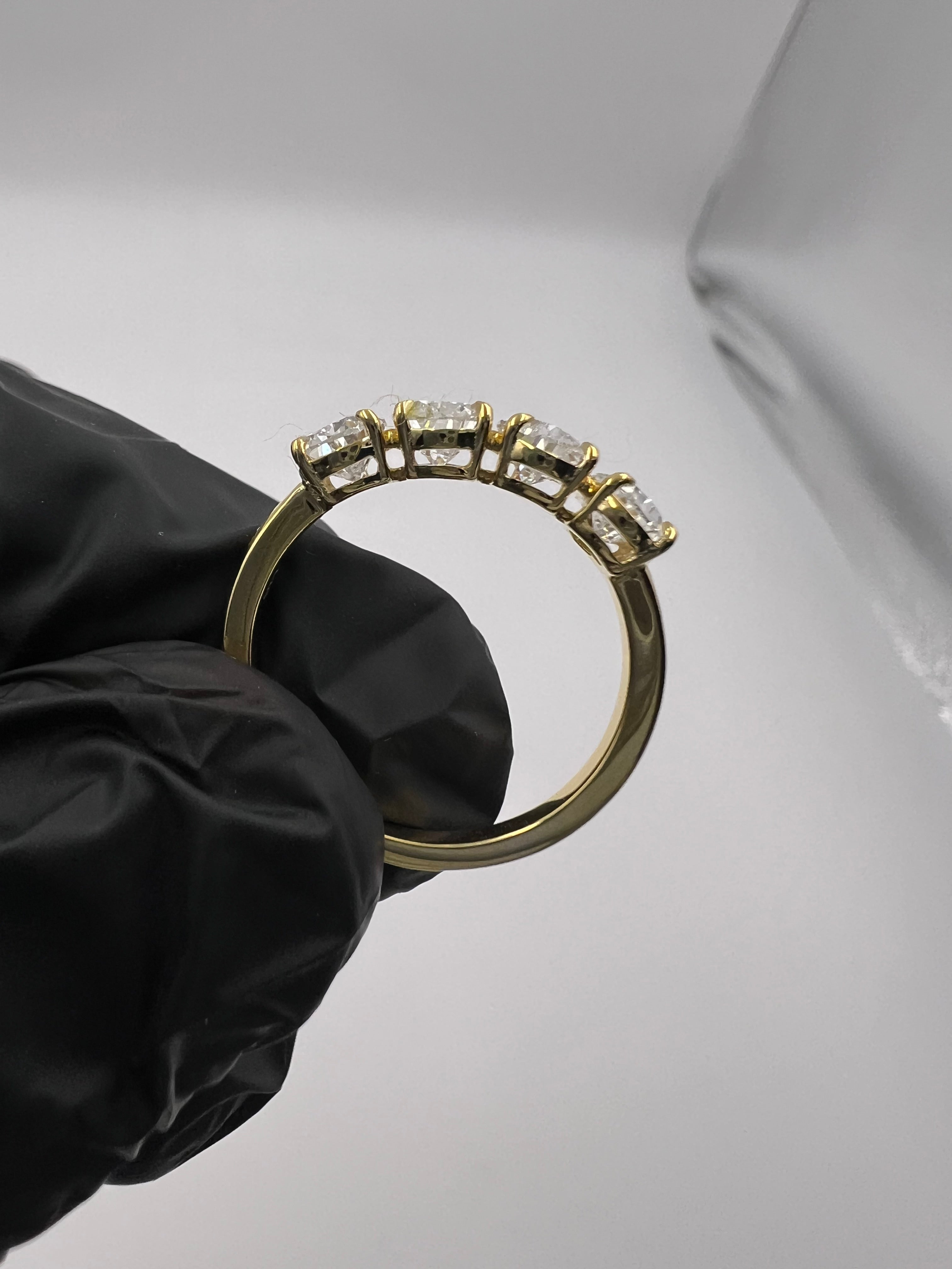 2.25ct Pear 4-Stone Wedding Band