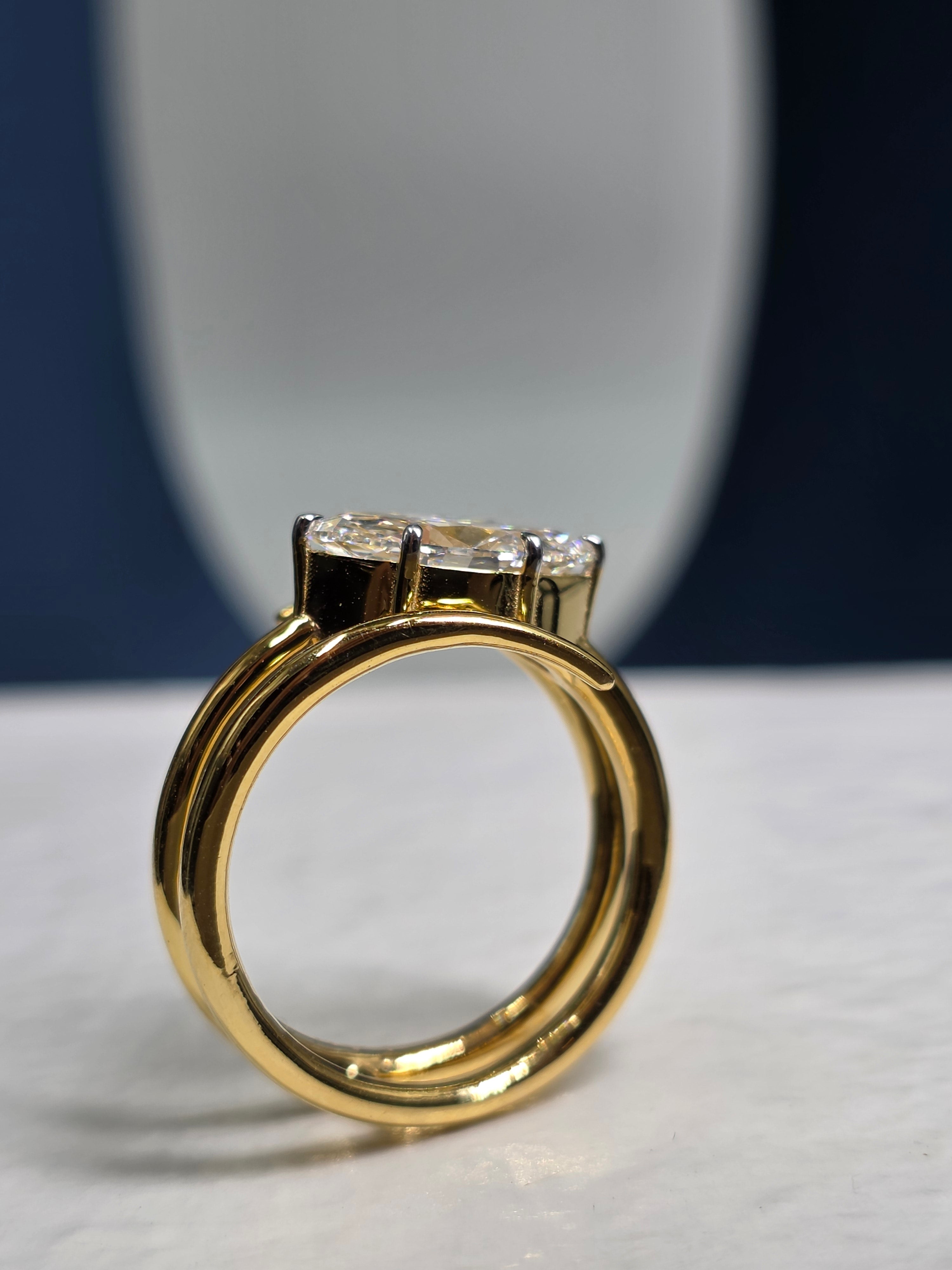 Marquise Cut Swirl Ring