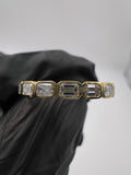 1.00ct Emerald East West Bezel Set 3/4 Eternity Band