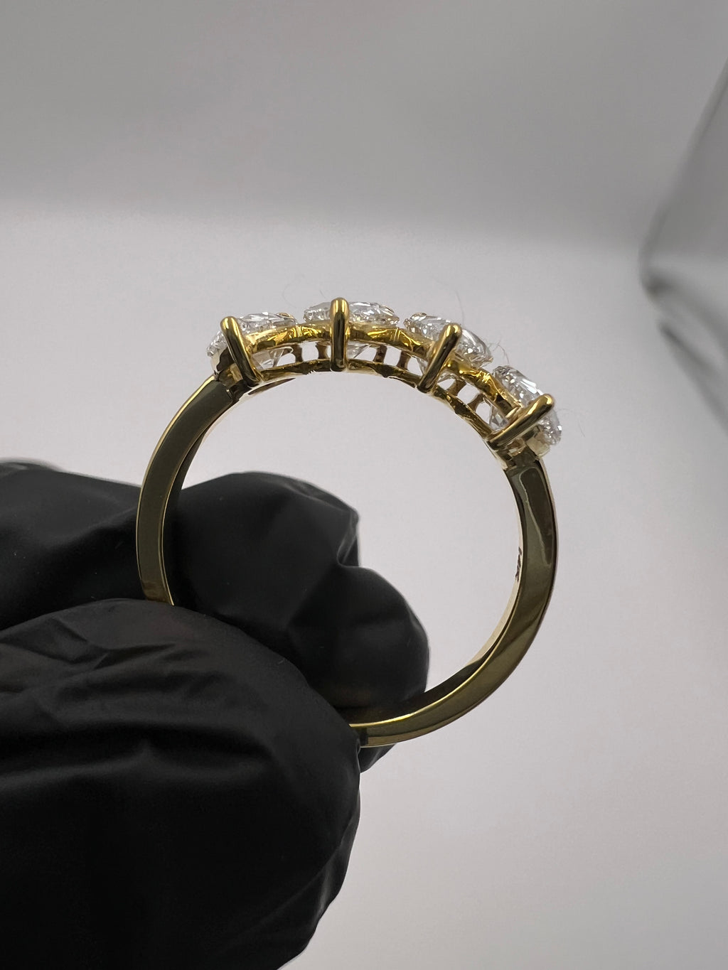 2.25ct Pear 4-Stone Wedding Band