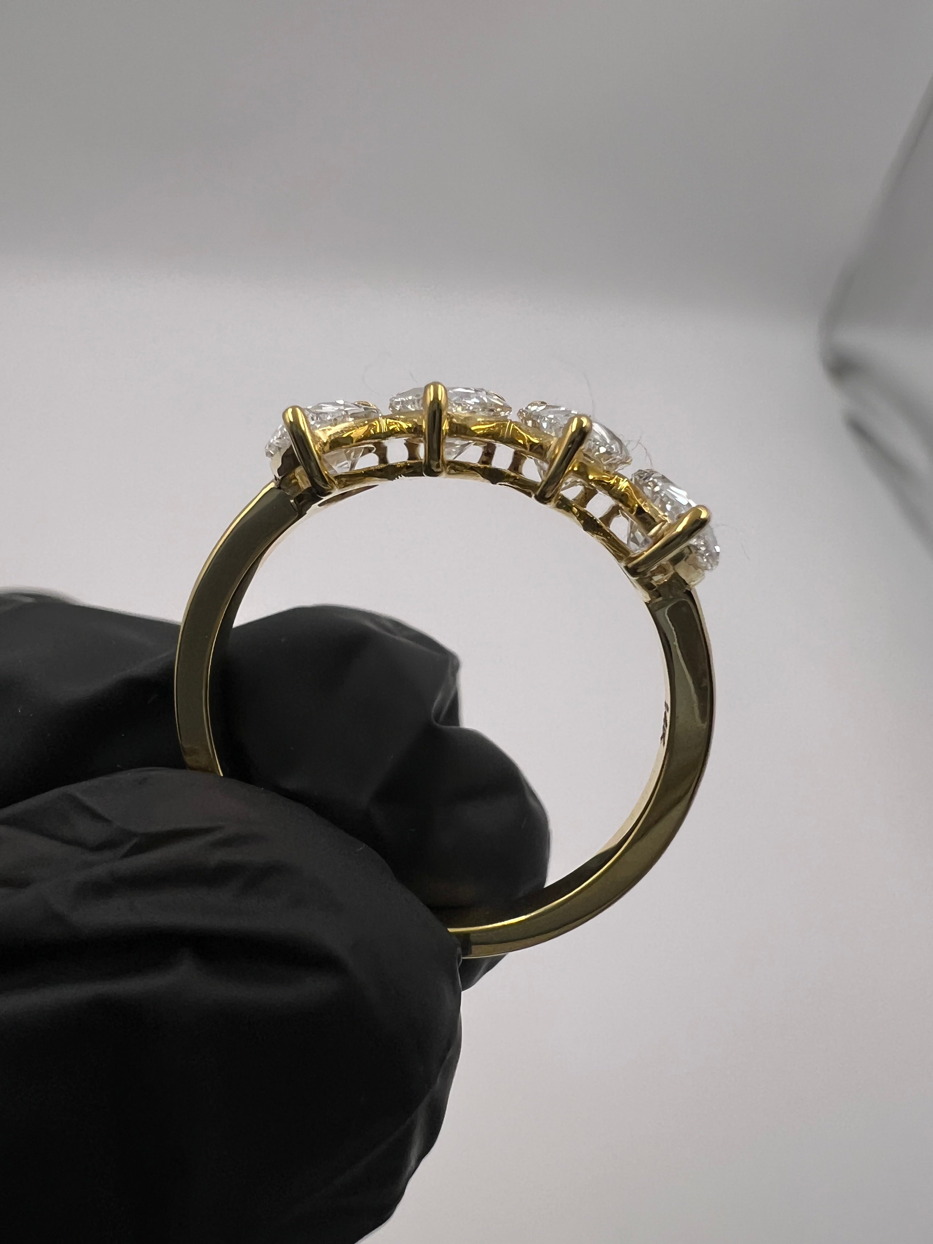 2.25ct Pear 4-Stone Wedding Band