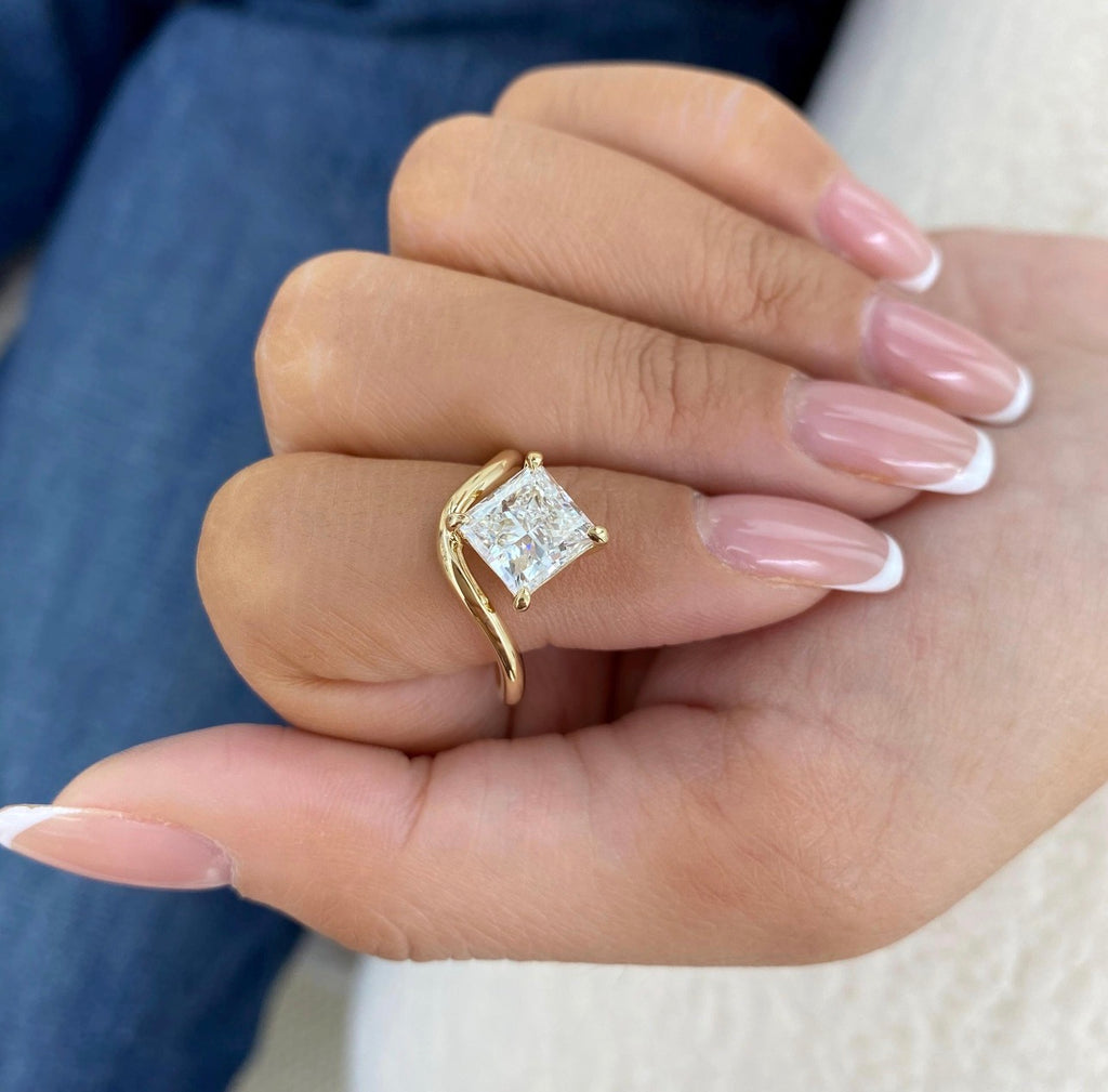 2.00ct Princess Cut Pinky Finger Ring