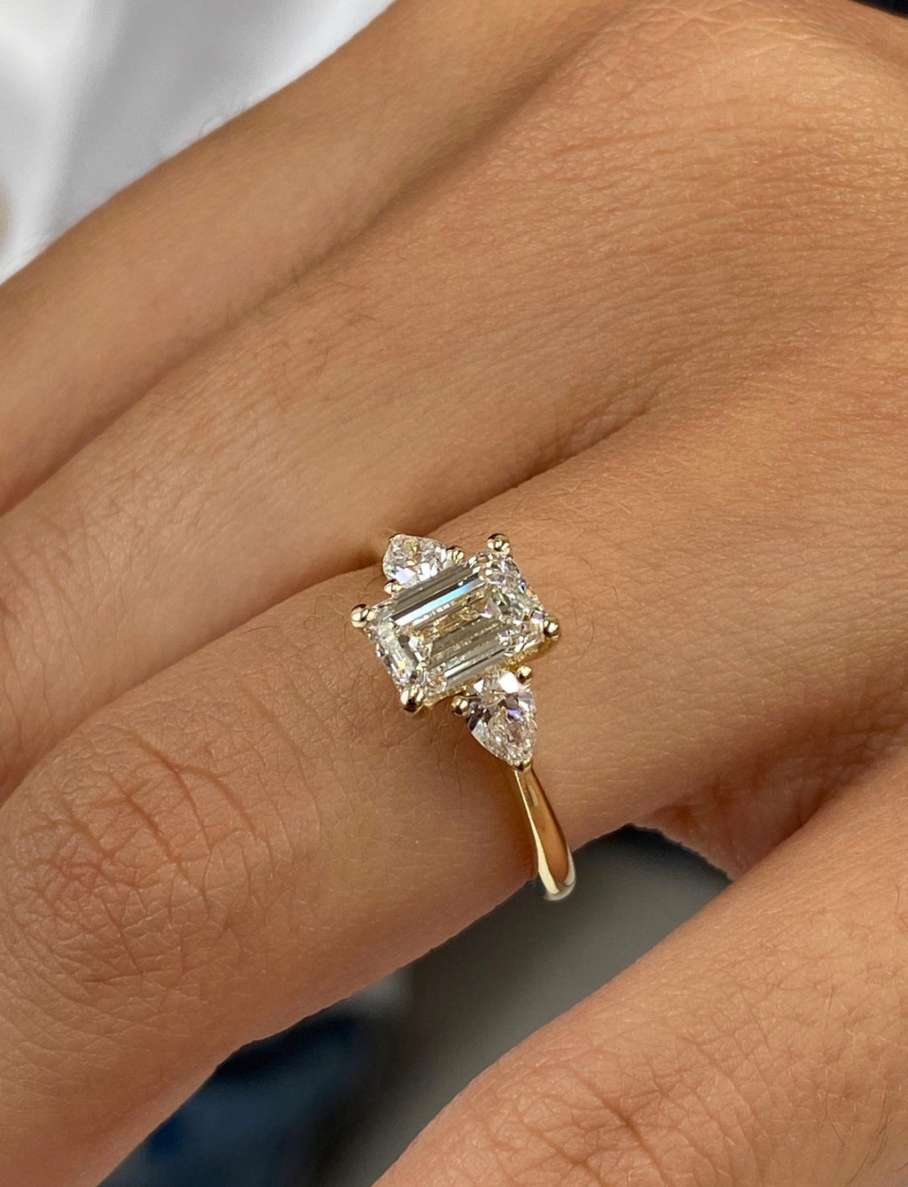 1.50ct Emerald Cut 3-stone Ring