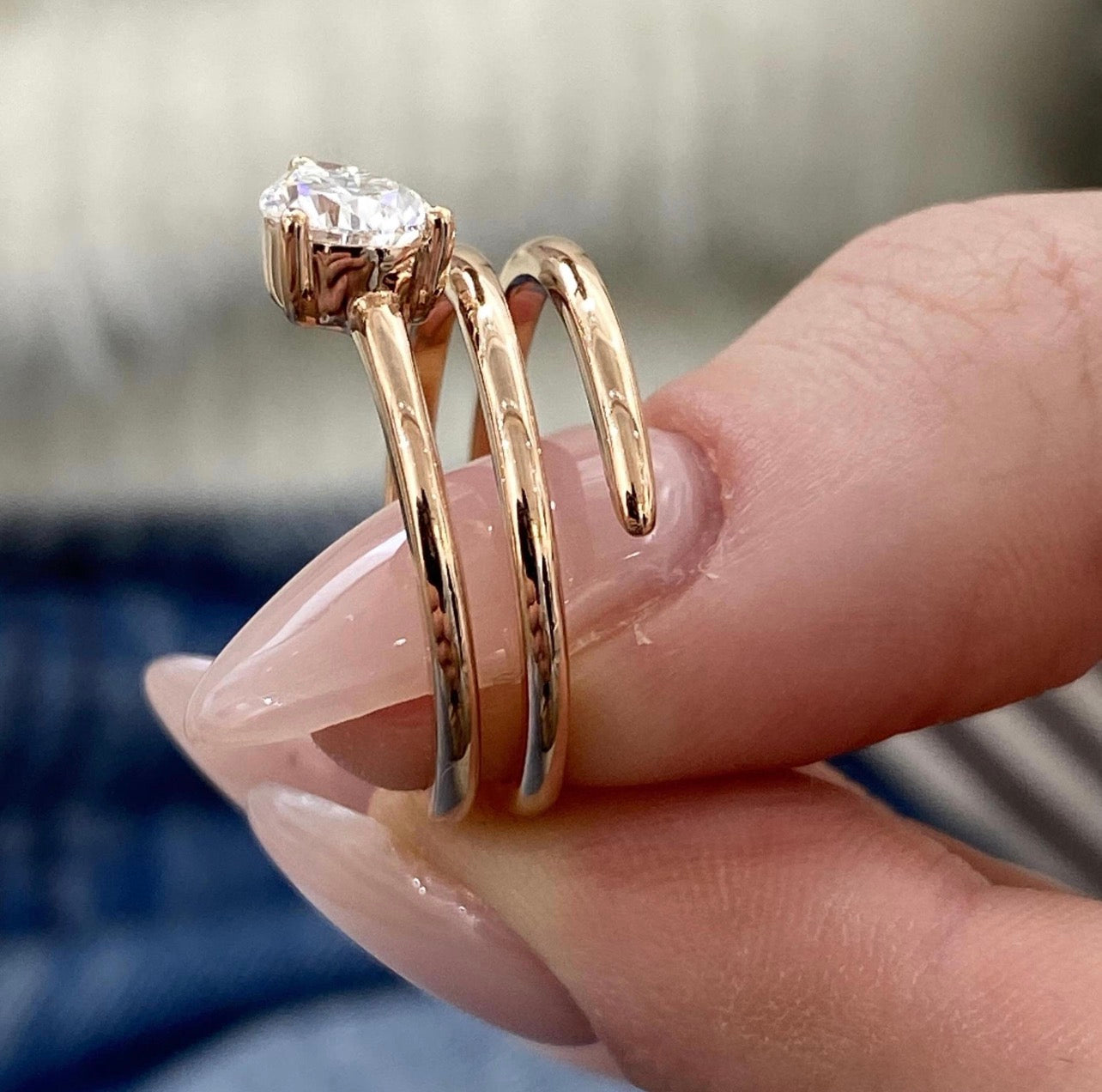 1ct Pear Cut Proposal Ring