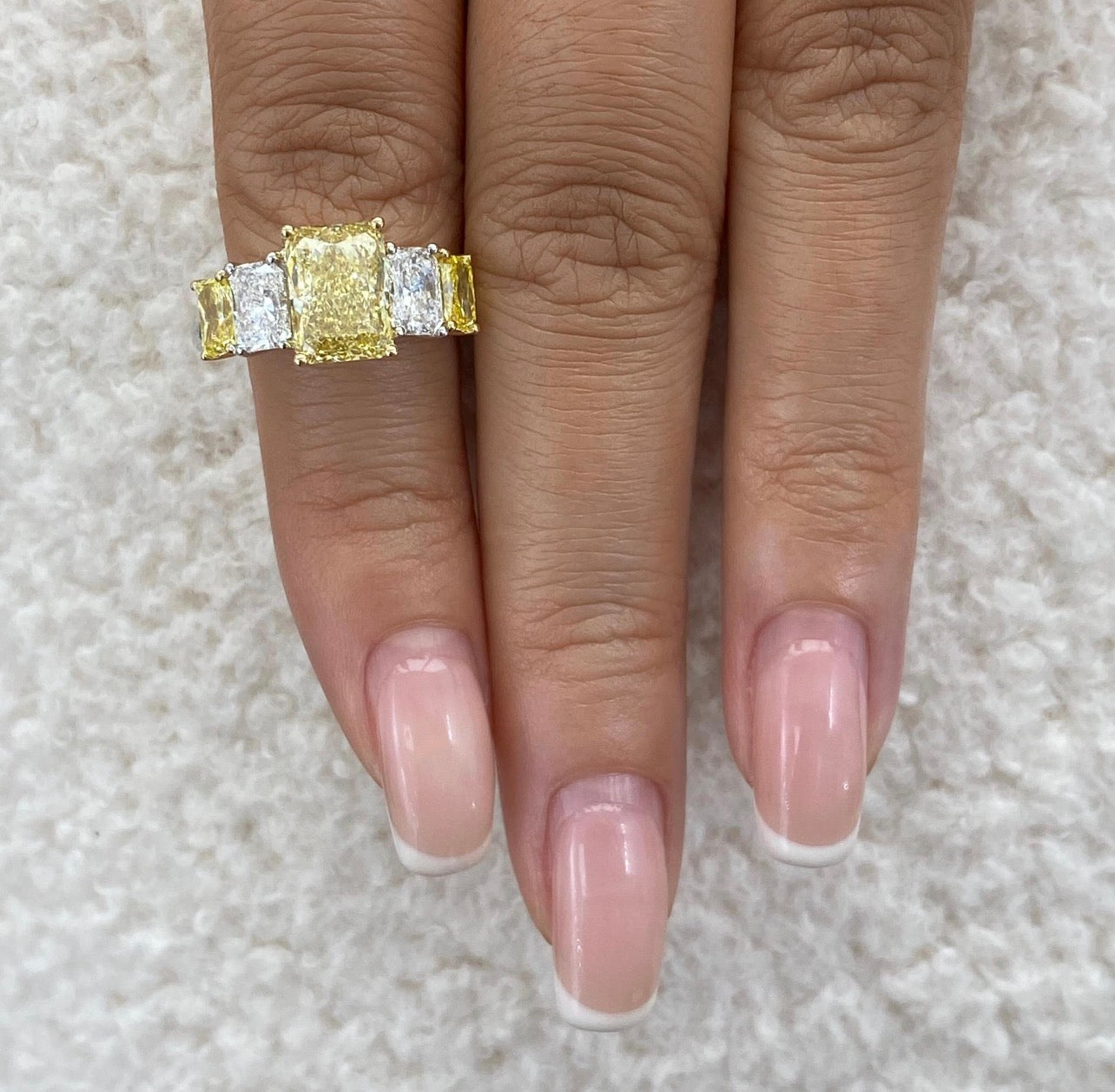 4.5ct Radiant Cut Fancy Proposal Ring
