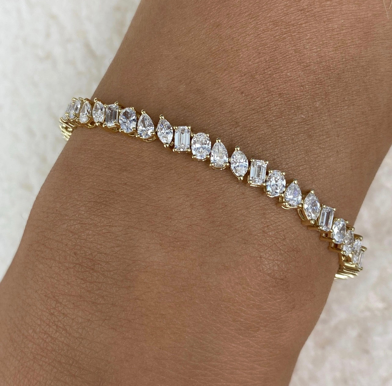 7ct Mixed Shaped Tennis Bracelet
