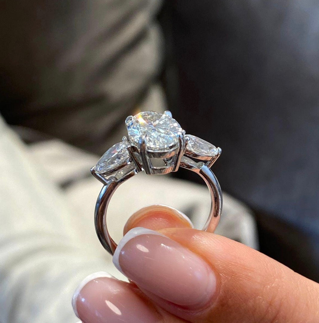 2.5ct Oval Cut 3-stone Ring