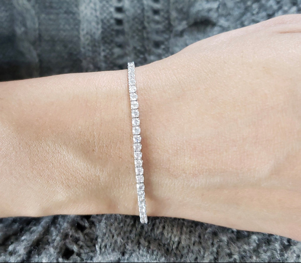 3ct Round Prong Set Tennis Bracelet