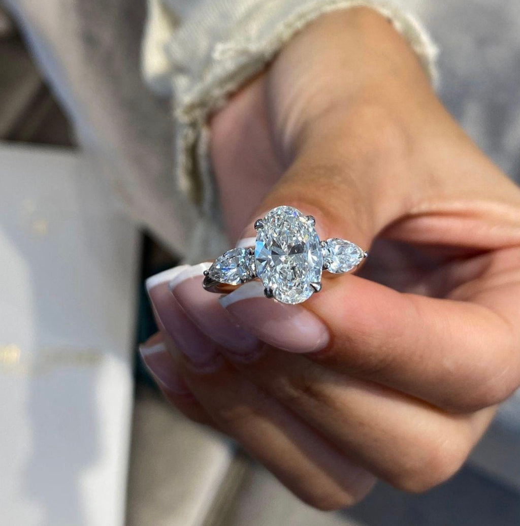 2.5ct Oval Cut 3-stone Ring