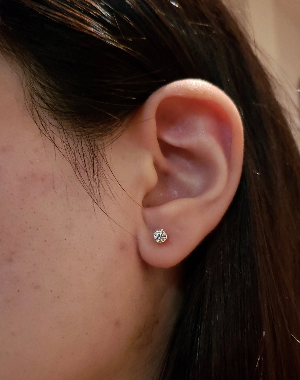 1ct Round Cut Stud Earrings