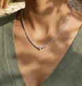 7.00ct Round Cut Graduate Necklace