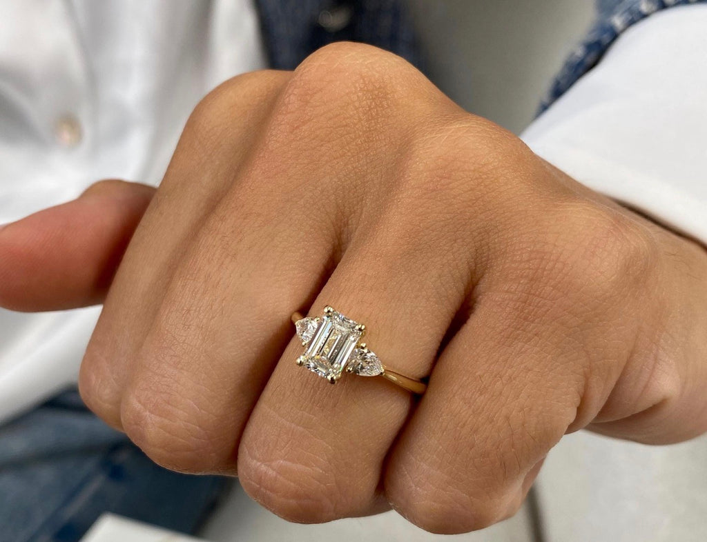 1.50ct Emerald Cut 3-stone Ring