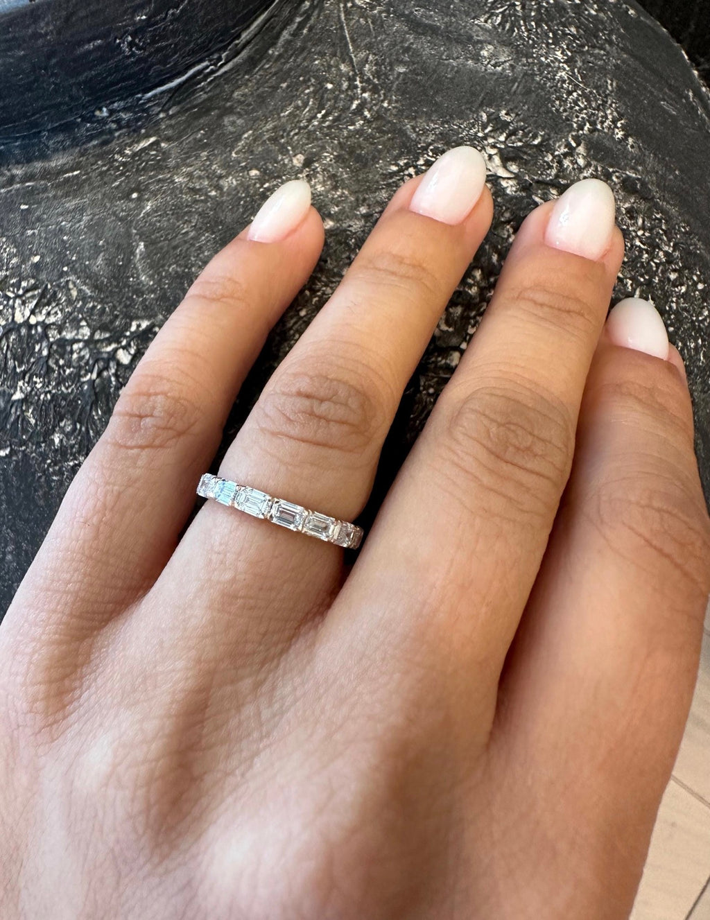 1.60ct Emerald Cut Wedding Band