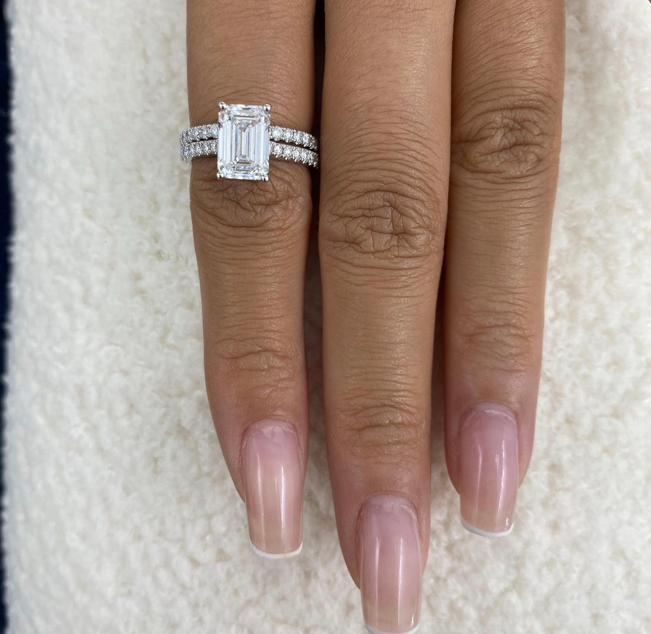 1.50ct Emerald Cut Ring with Wedding Band