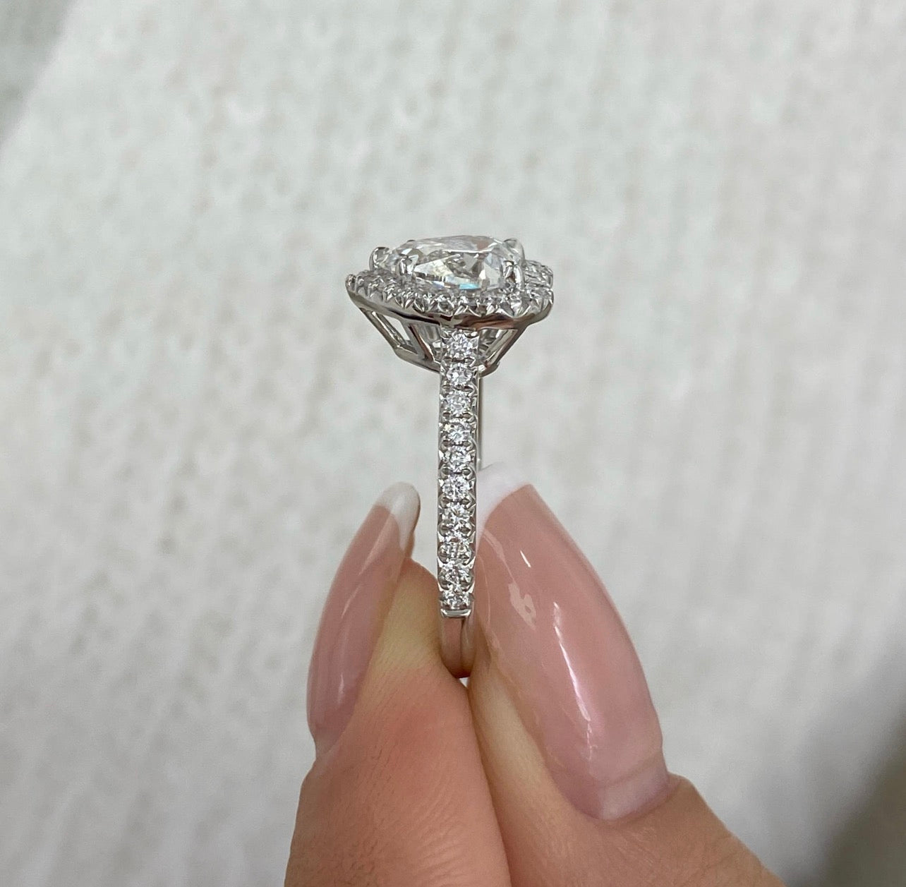 2.50ct Heart Cut Halo Ring
