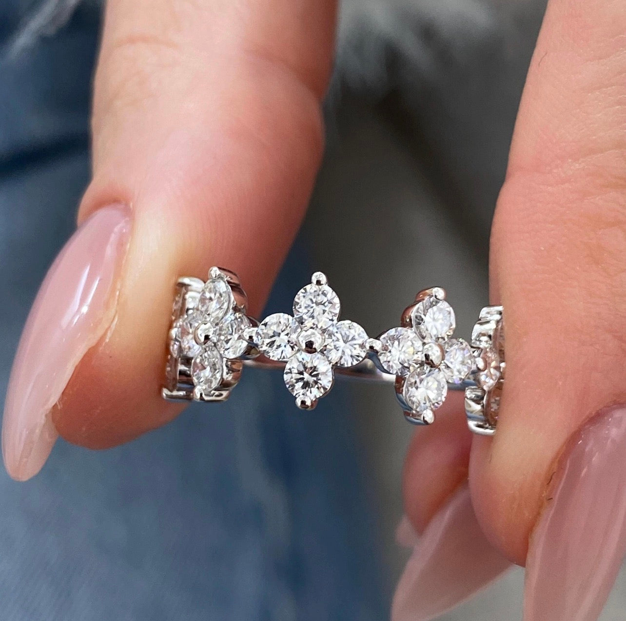 1.40ct Lucky Clover Eternity Ring