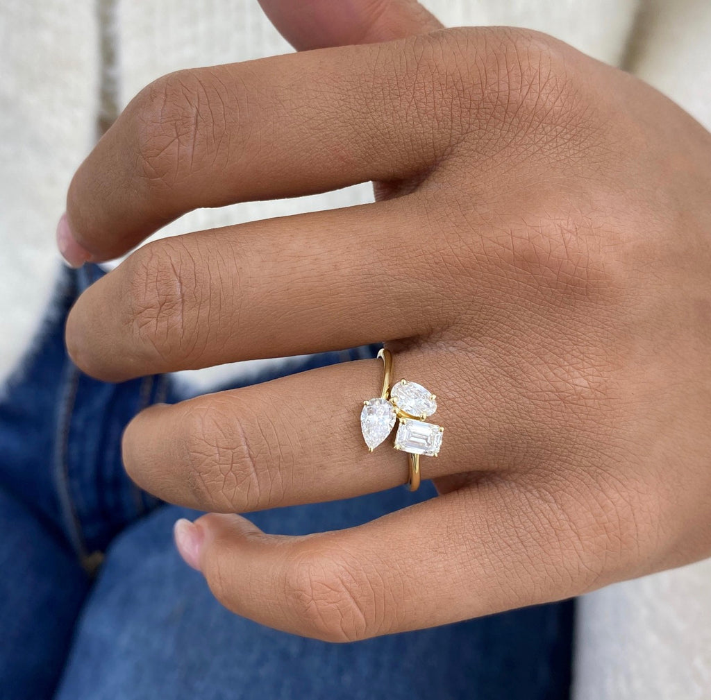 1.50ct Three-Stones Mixed Shape Wedding Ring