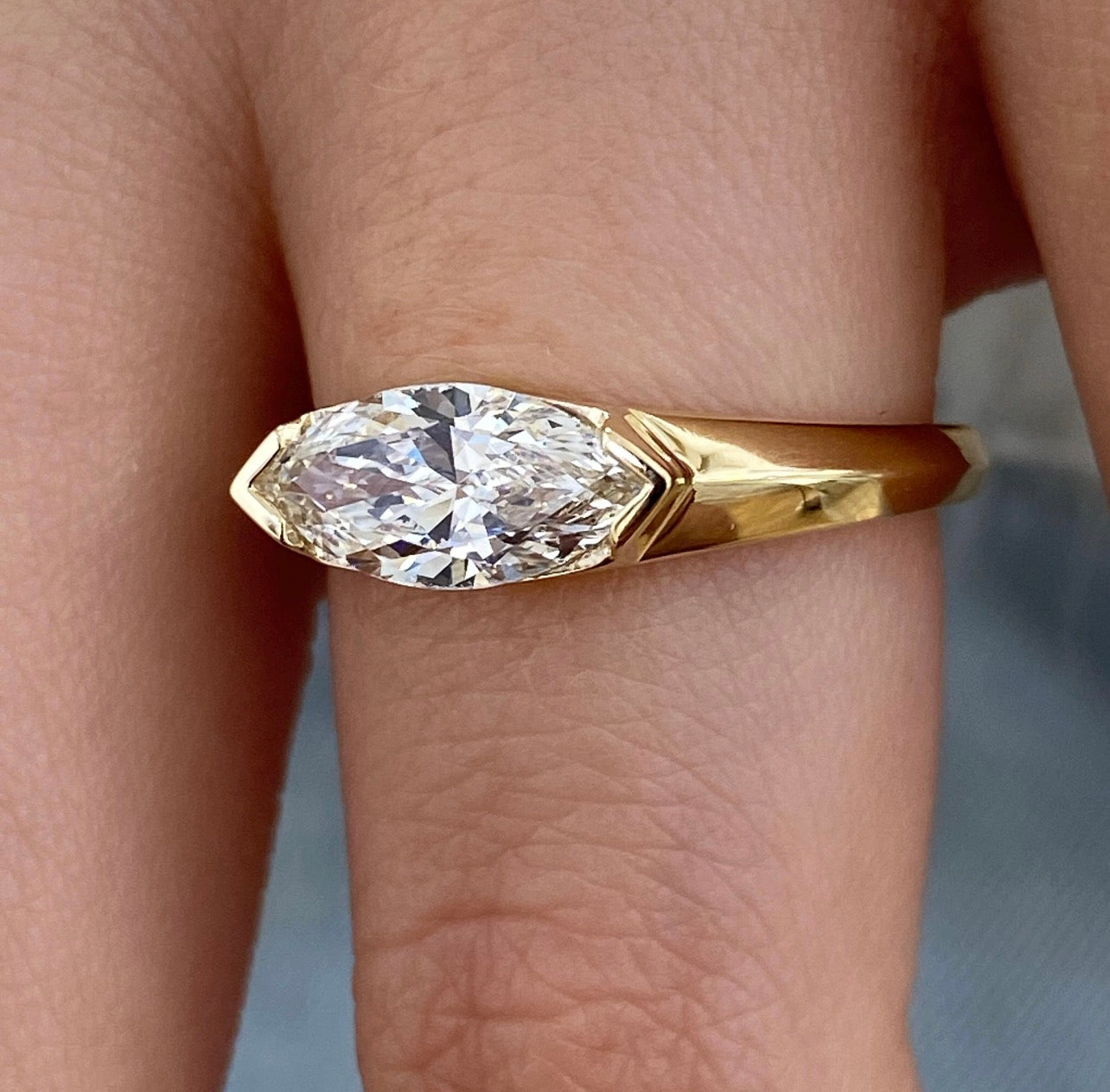 1ct Marquise Cut Solitaire Ring
