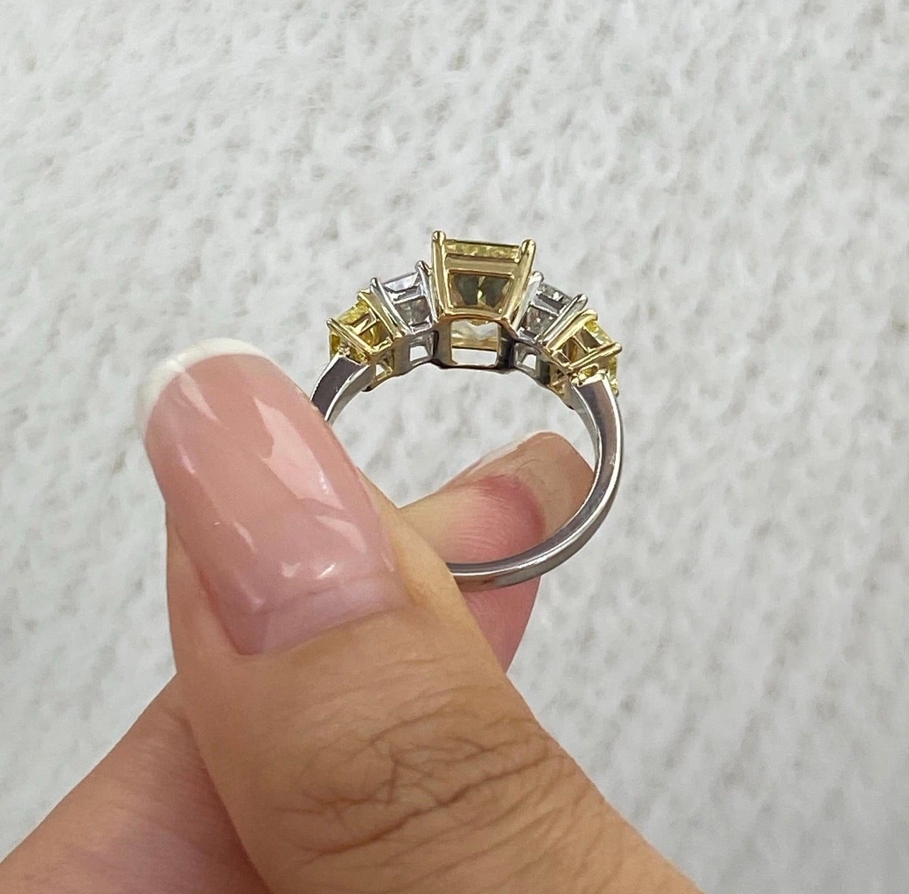 4.5ct Radiant Cut Fancy Proposal Ring