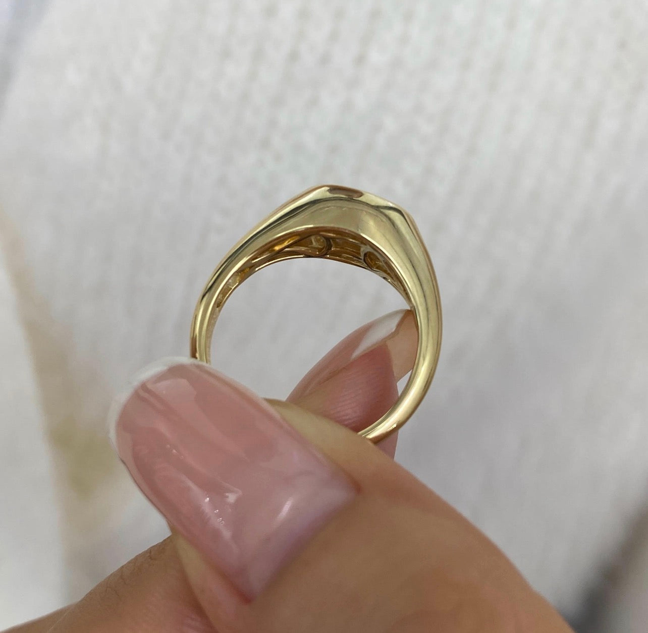 1.00ct Oval East West Set Bezel Ring