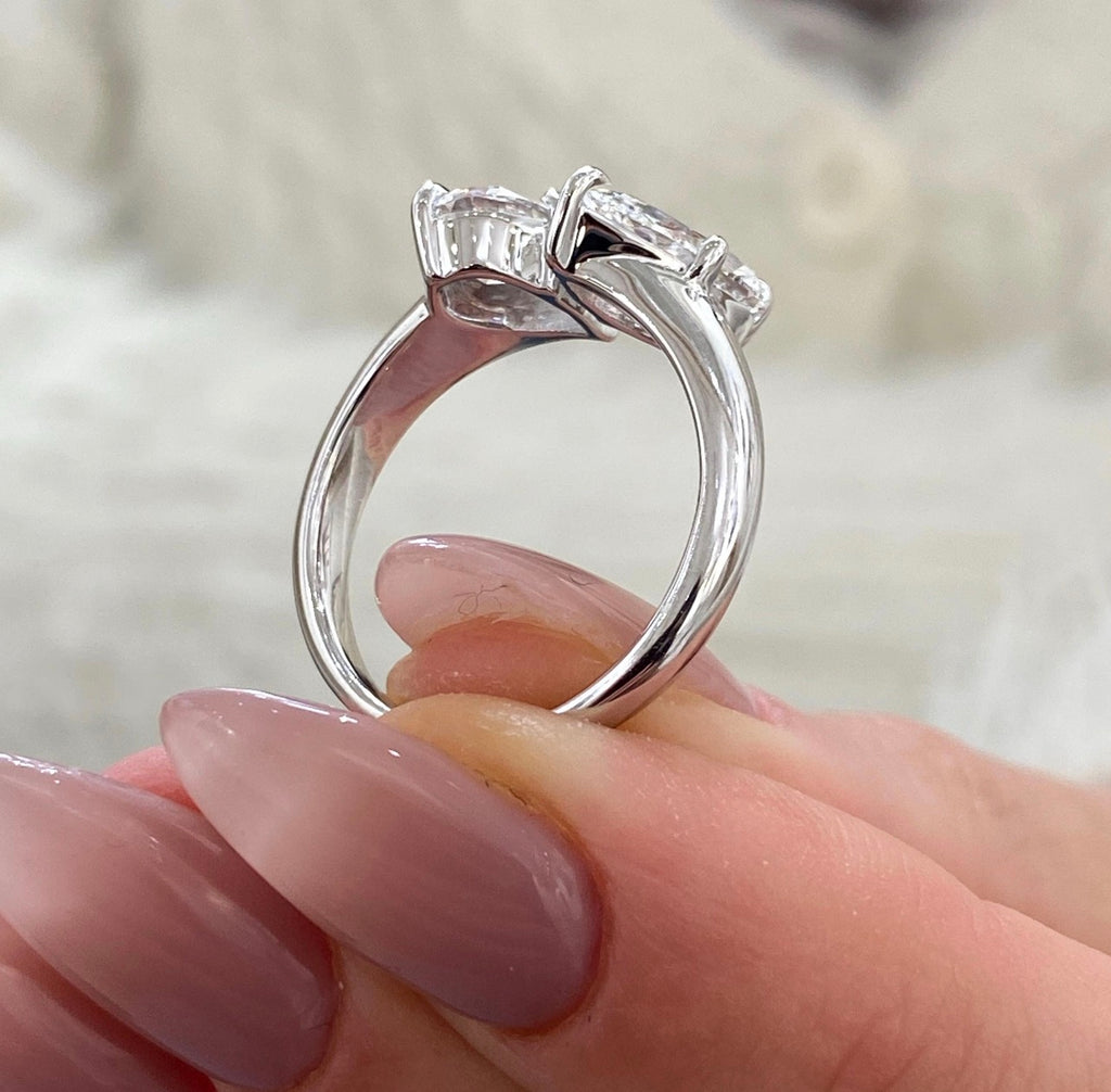 2.00 Pear Cut Two-Stone Ring