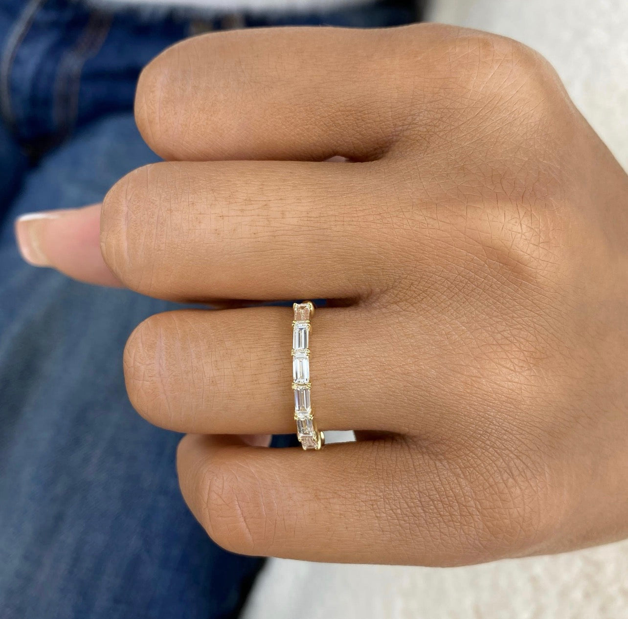 0.80ct Baguette Wedding Band