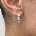 1.50ct Pear Cut Hoop Earrings