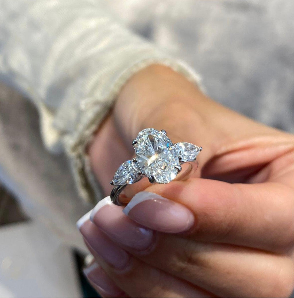 2.5ct Oval Cut 3-stone Ring