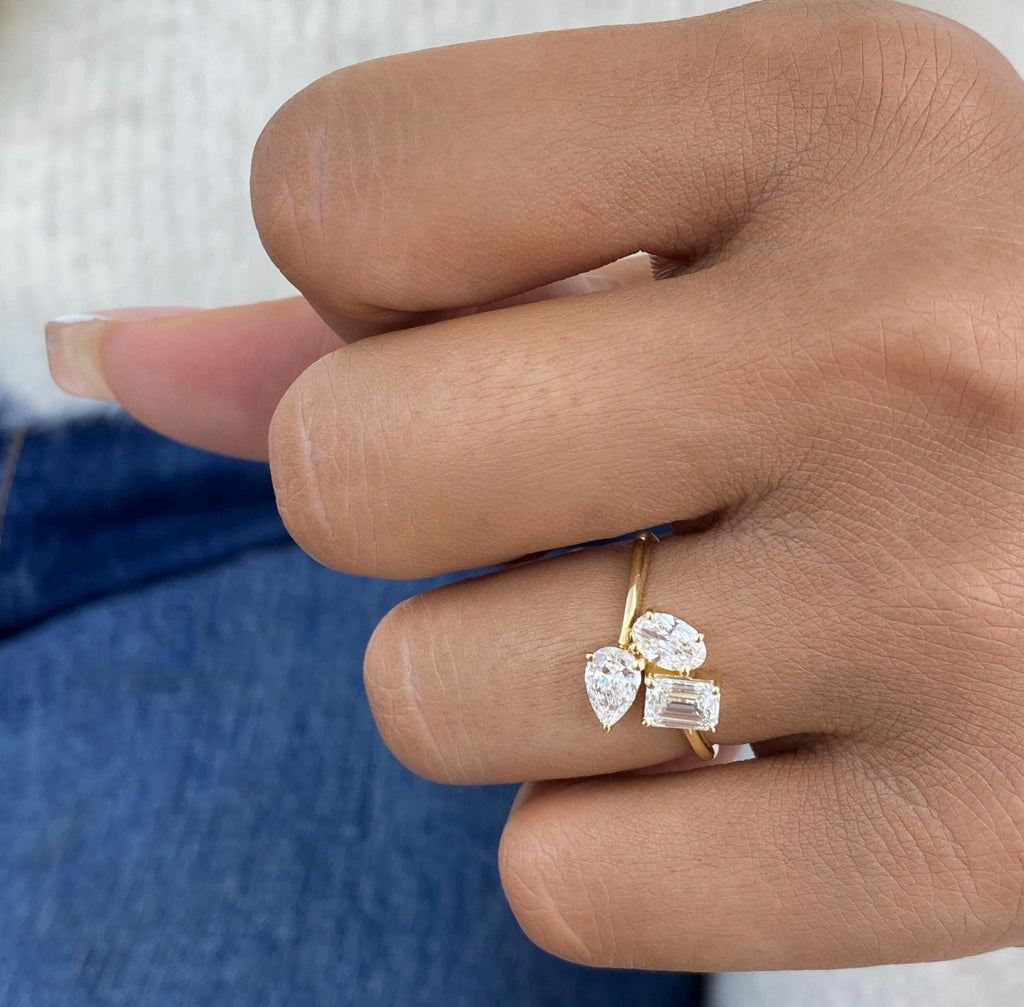 1.50ct Three-Stones Mixed Shape Wedding Ring