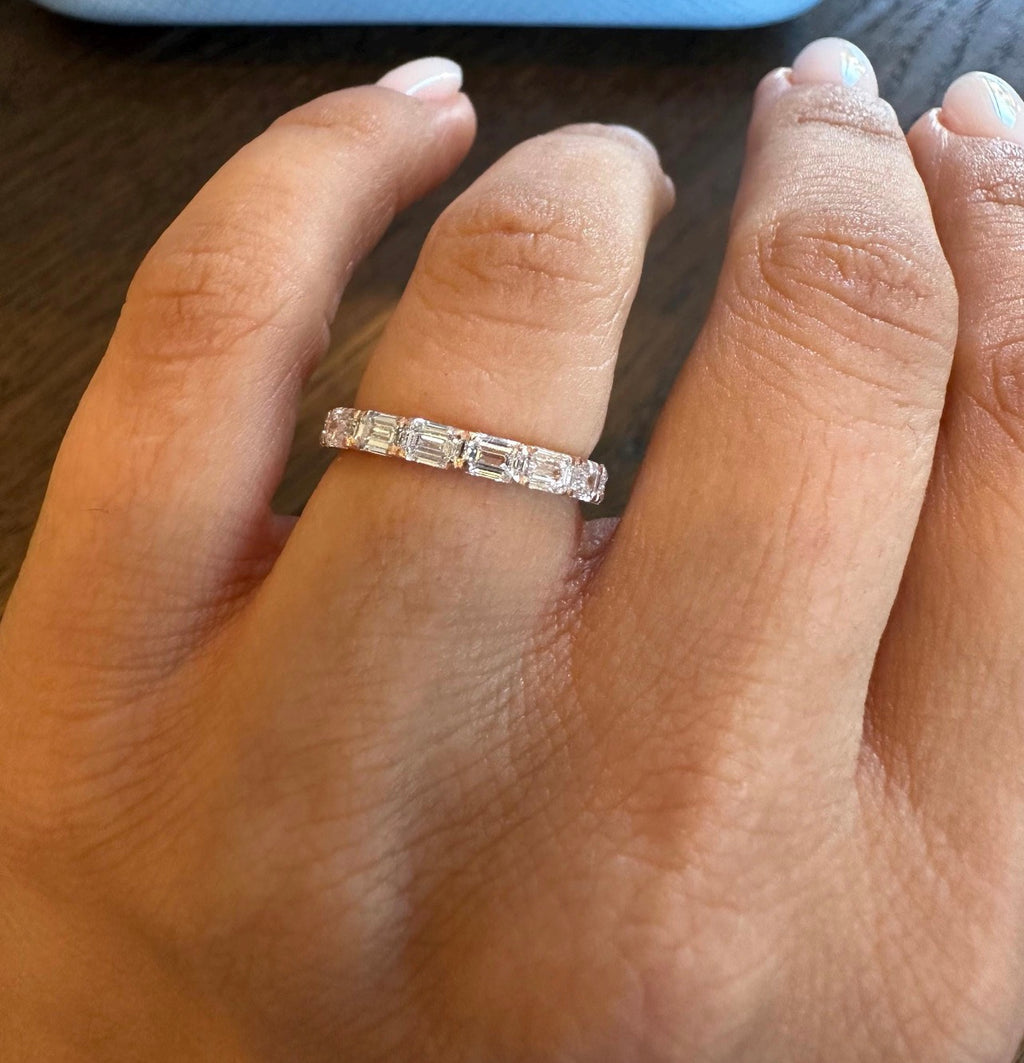 1.60ct Emerald Cut Wedding Band