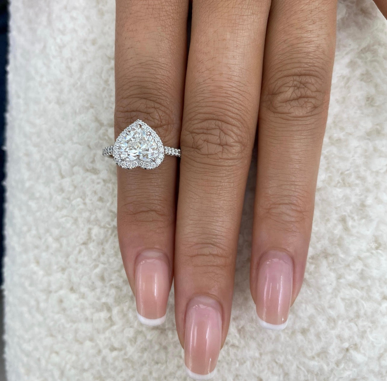 2.50ct Heart Cut Halo Ring