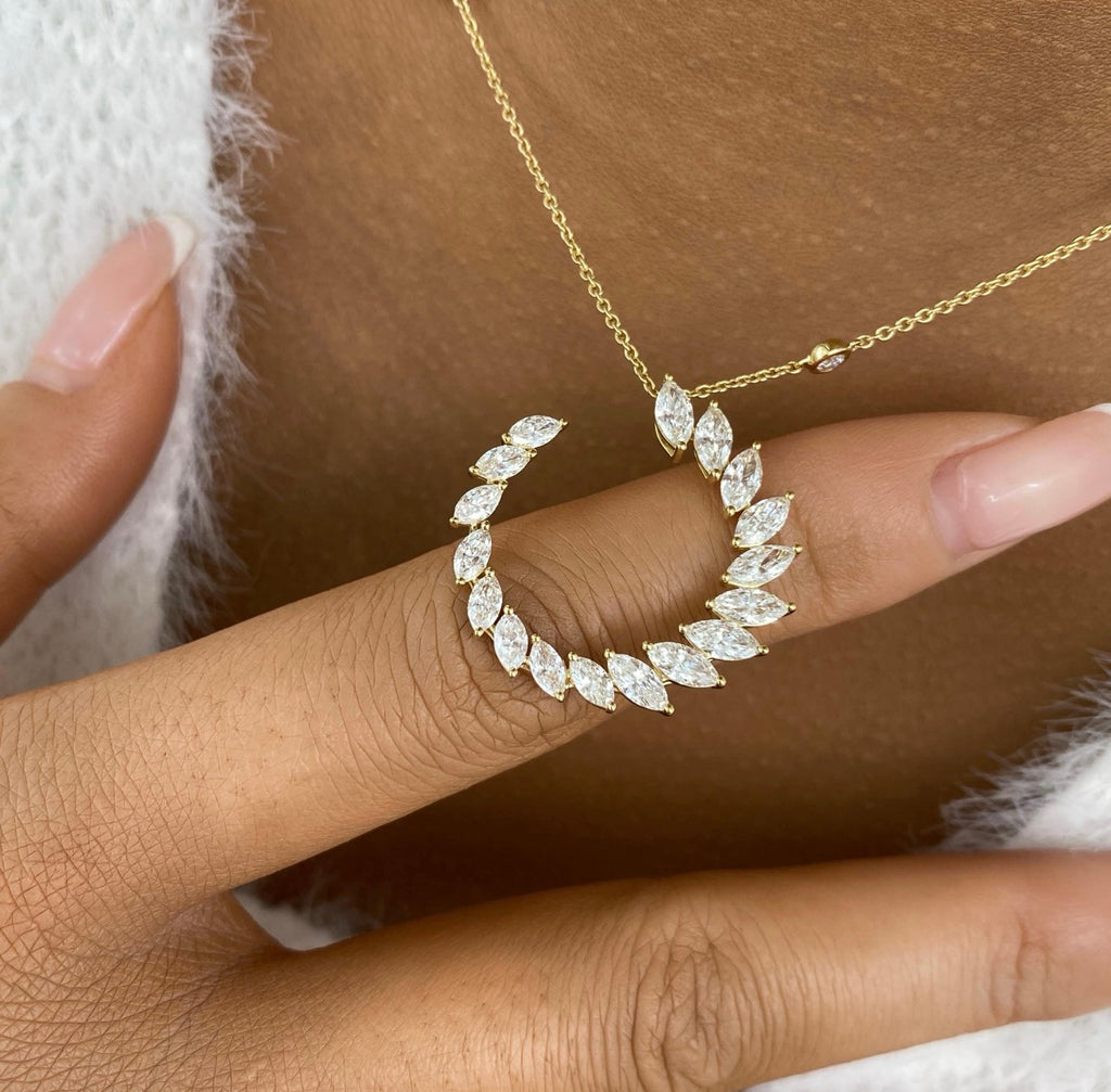 2.3ct Marquise Cut Necklace