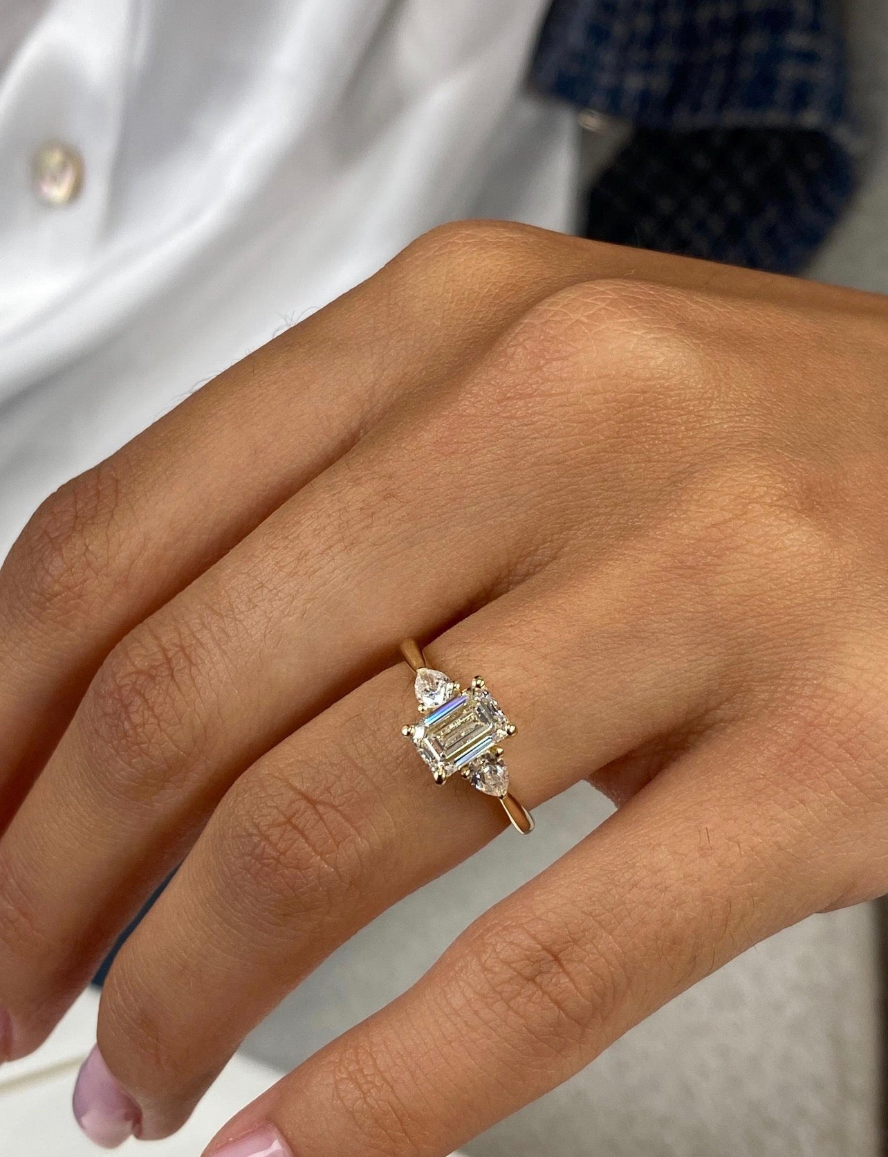 1.50ct Emerald Cut 3-stone Ring