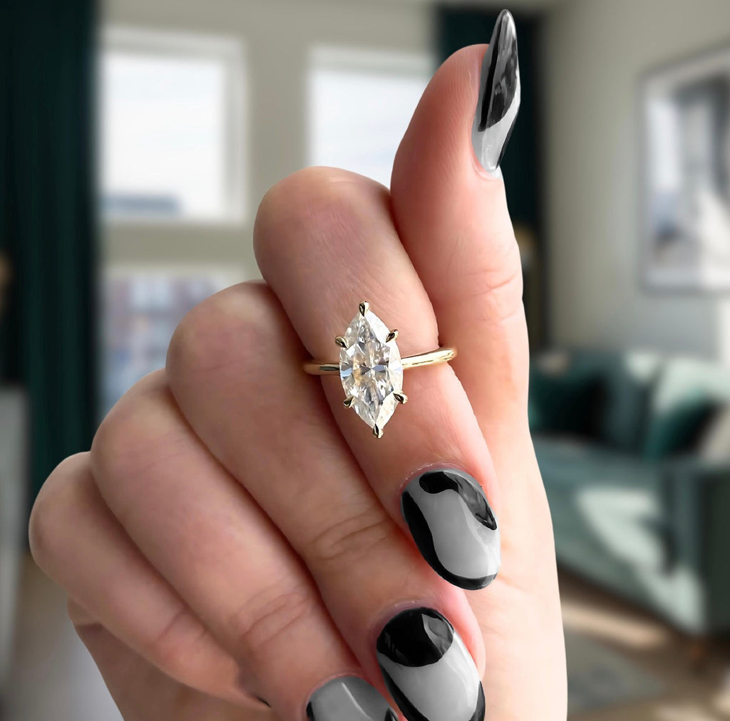 Marquise Cut Wedding Ring