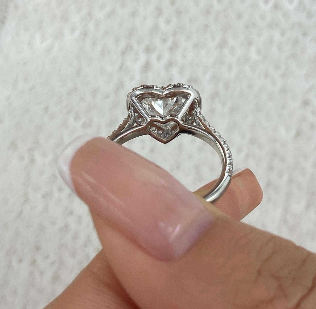 2.50ct Heart Cut Halo Ring