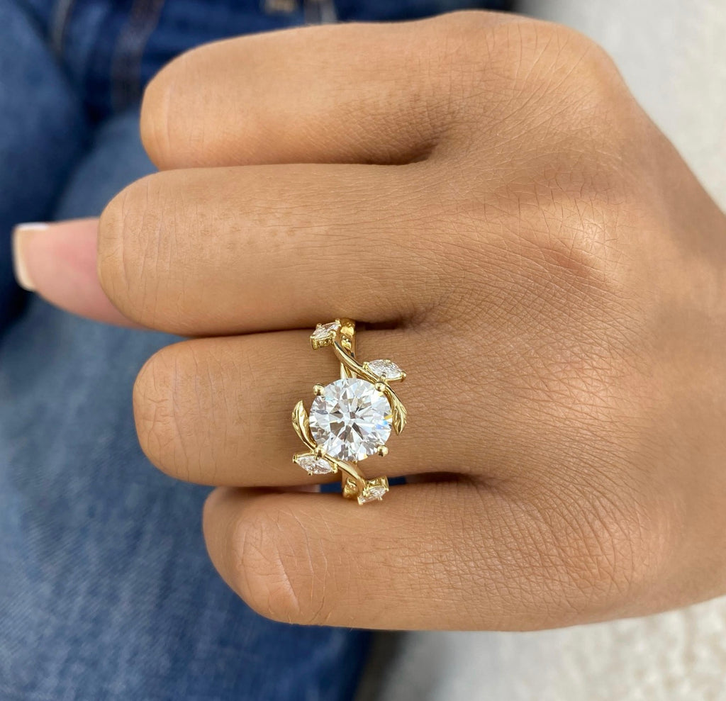 2.80ct Round Cut Accented Band Ring