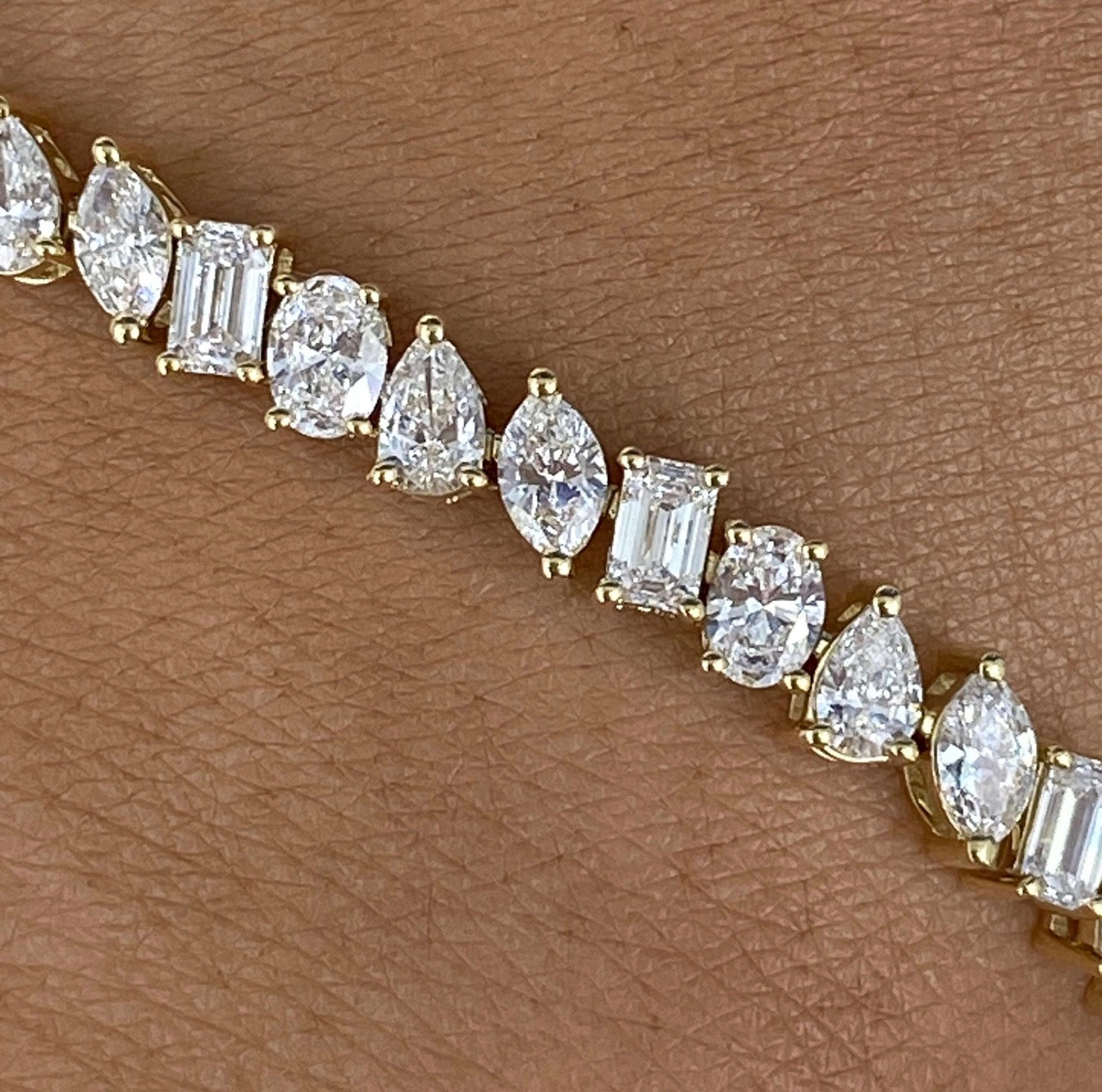 7ct Mixed Shaped Tennis Bracelet