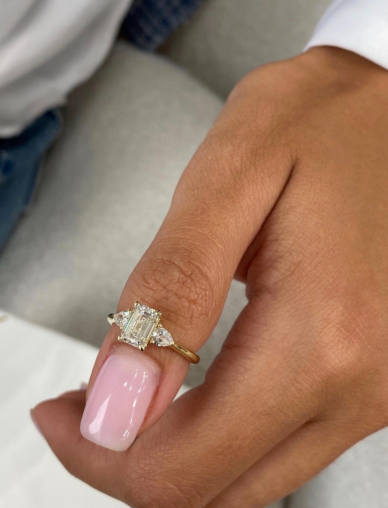 1.50ct Emerald Cut 3-stone Ring