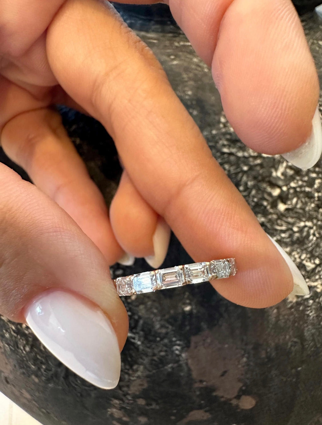 1.60ct Emerald Cut Wedding Band
