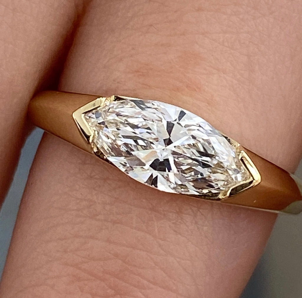 1ct Marquise Cut Solitaire Ring