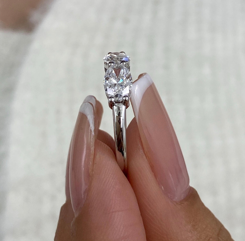 1.80ct Oval 3-Stone Wedding Ring
